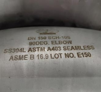 ASTM A403 WP304L 90 Degree Elbow